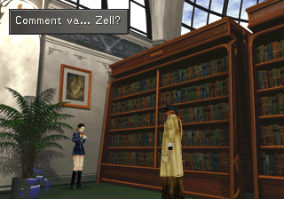 La fille à la queue de cheval demande comment va Zell à la bibliothèque de la BGU