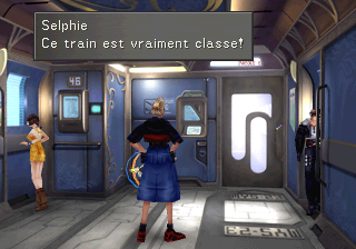 Selphie s'extasie dans le train pour Timber. "Ce train est vraiment classe"