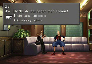 Zell raconte l'histoire de Timber à Squall dans le train pour Timber. "J'ai ENVIE de partager mon savoir !"