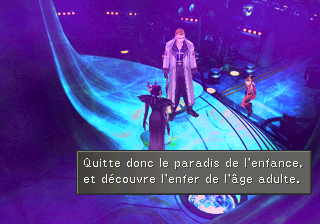 Edea amadoue Seifer à la chaine de télé de Timber. "Quitte donc le paradis de l'enfance et découvre l'enfer de l'âge adulte"