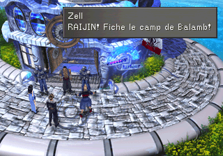 Rencontre avec Raijin devant l'hôtel de Balamb