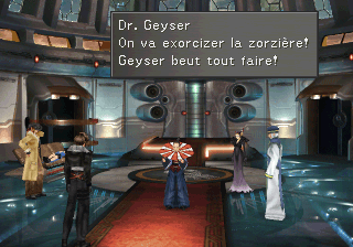 Le docteur Geyser prétend qu'il peut exorciser la sorcière Linoa à Esthar